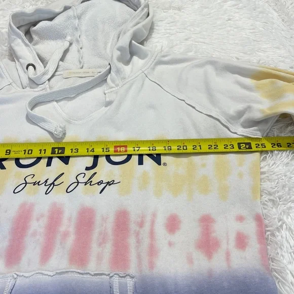 Ocean Drive RON JON White and Blue Tie-Dye Hoodie WOMENS SIZE L - Picture 4 of 8